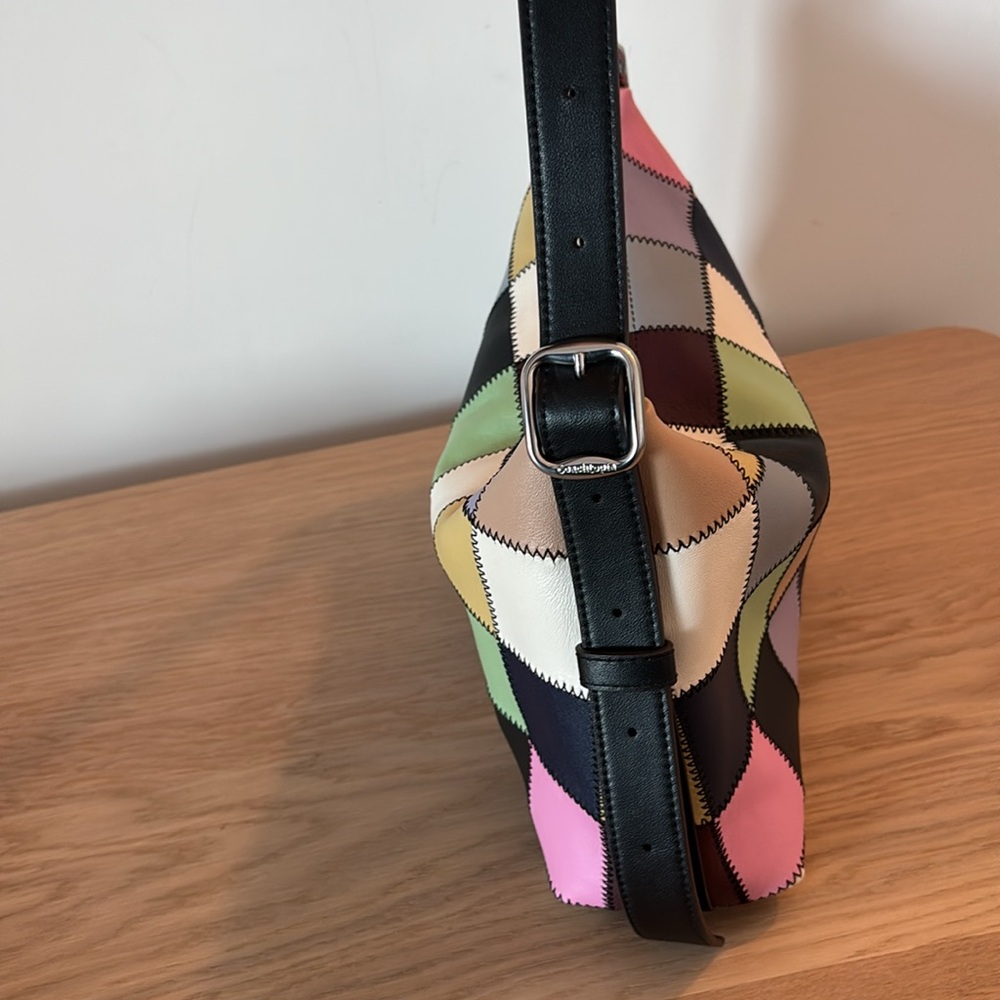 Alter/Ego Slouchy Shoulder Bag In Patchwork Multicolored Checkerboard Multi1 - Picture 7 of 17